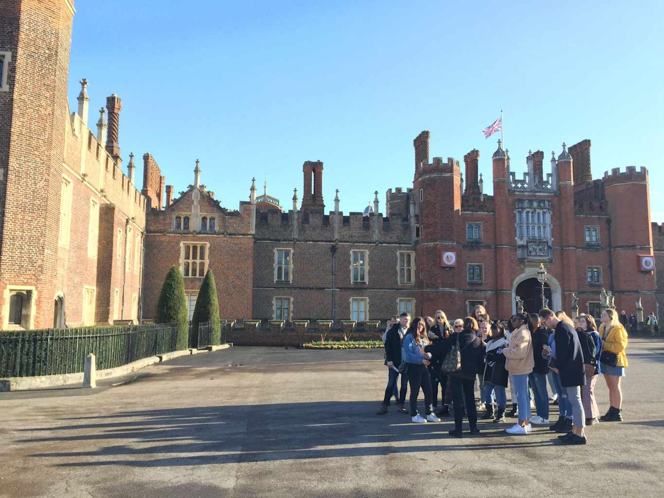AIFS Abroad students in Hampton Court in London.
