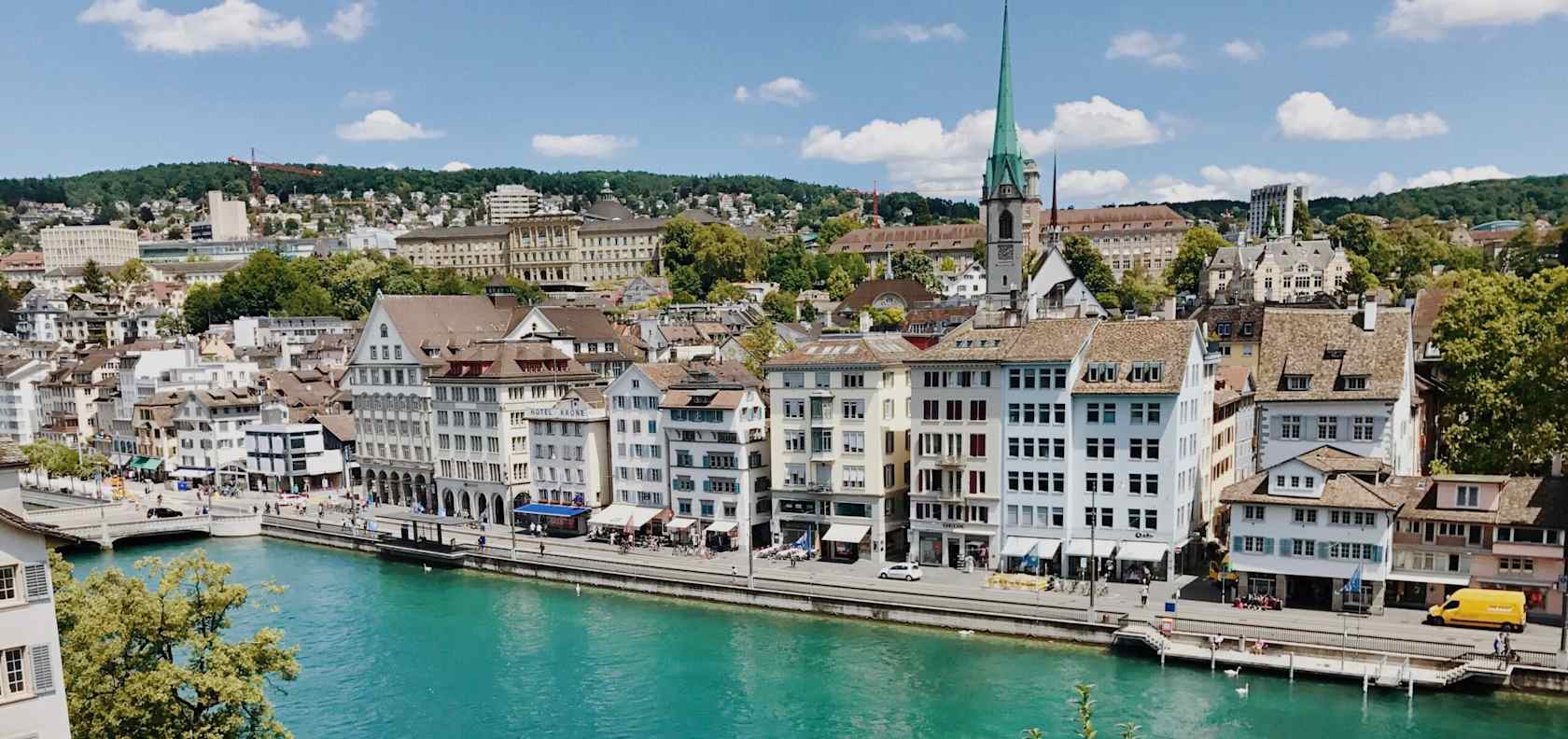 A river alongside a city in Germany.