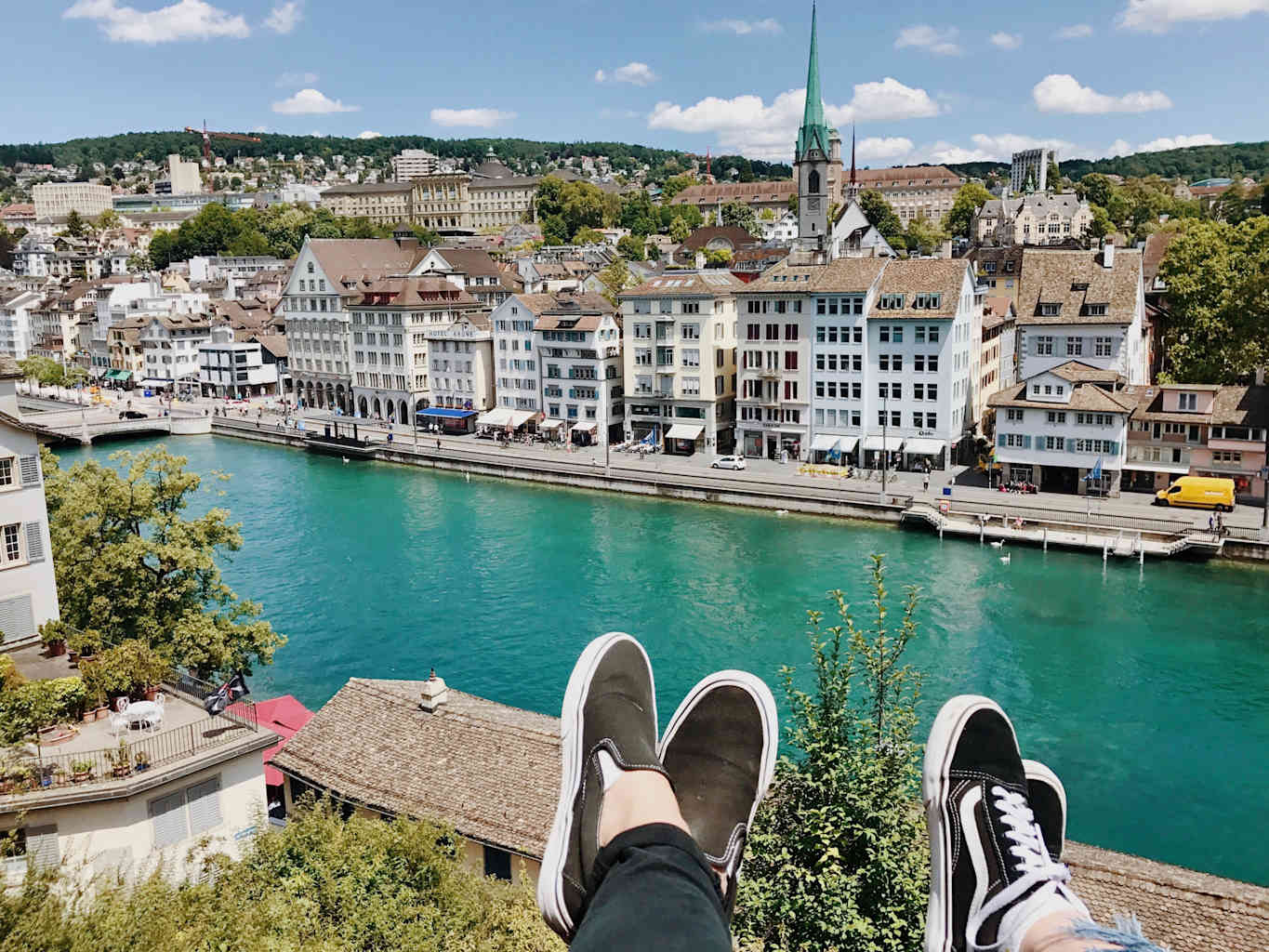 A river alongside a city in Germany.