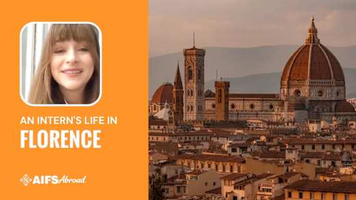 An AIFS Abroad Fashion Business Intern's Live video.