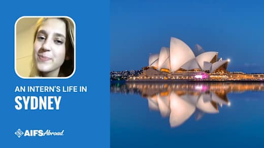 An AIFS Abroad Fashion Design Intern's Live video.