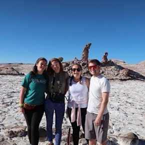 Four students in Vina del Mar.