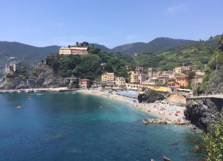 An aerial view of the coasts of Florence, Italy.