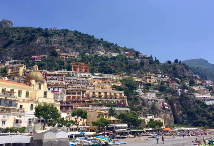Buildings on the coast of Italy.