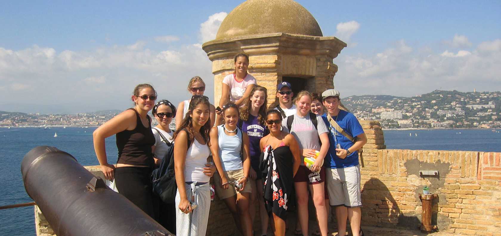 Group of students in Cannes, France.