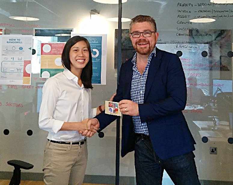 An AIFS Abroad intern at her job site.