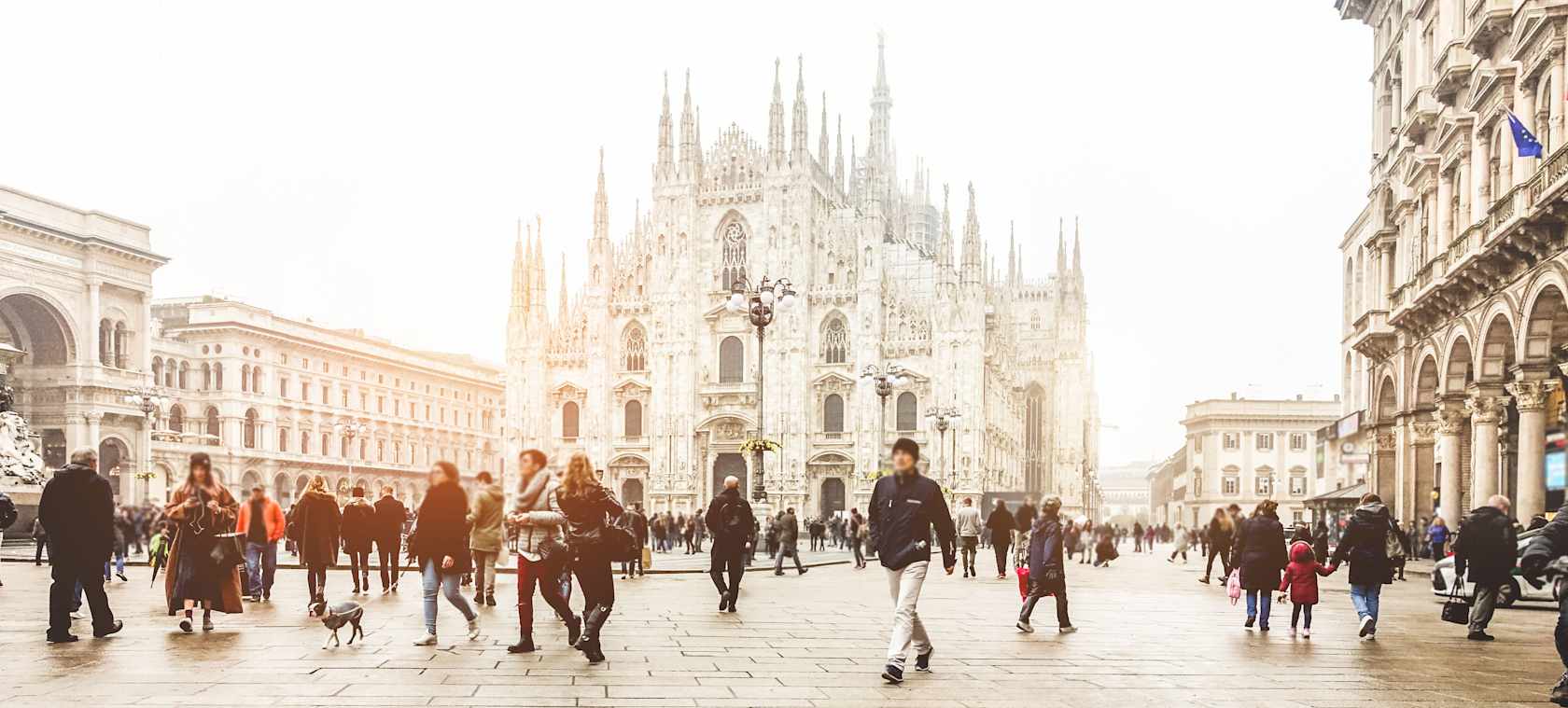 The Duomo in Milan, Italy.