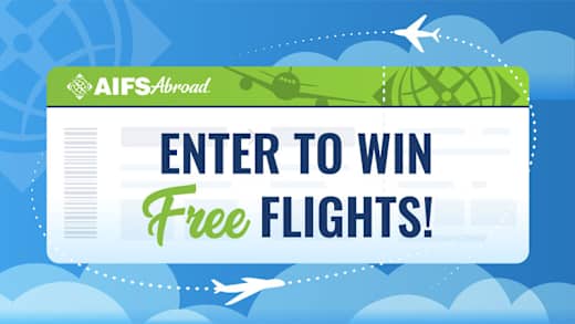 Enter to win free flights in Spring 2026 - graphic.