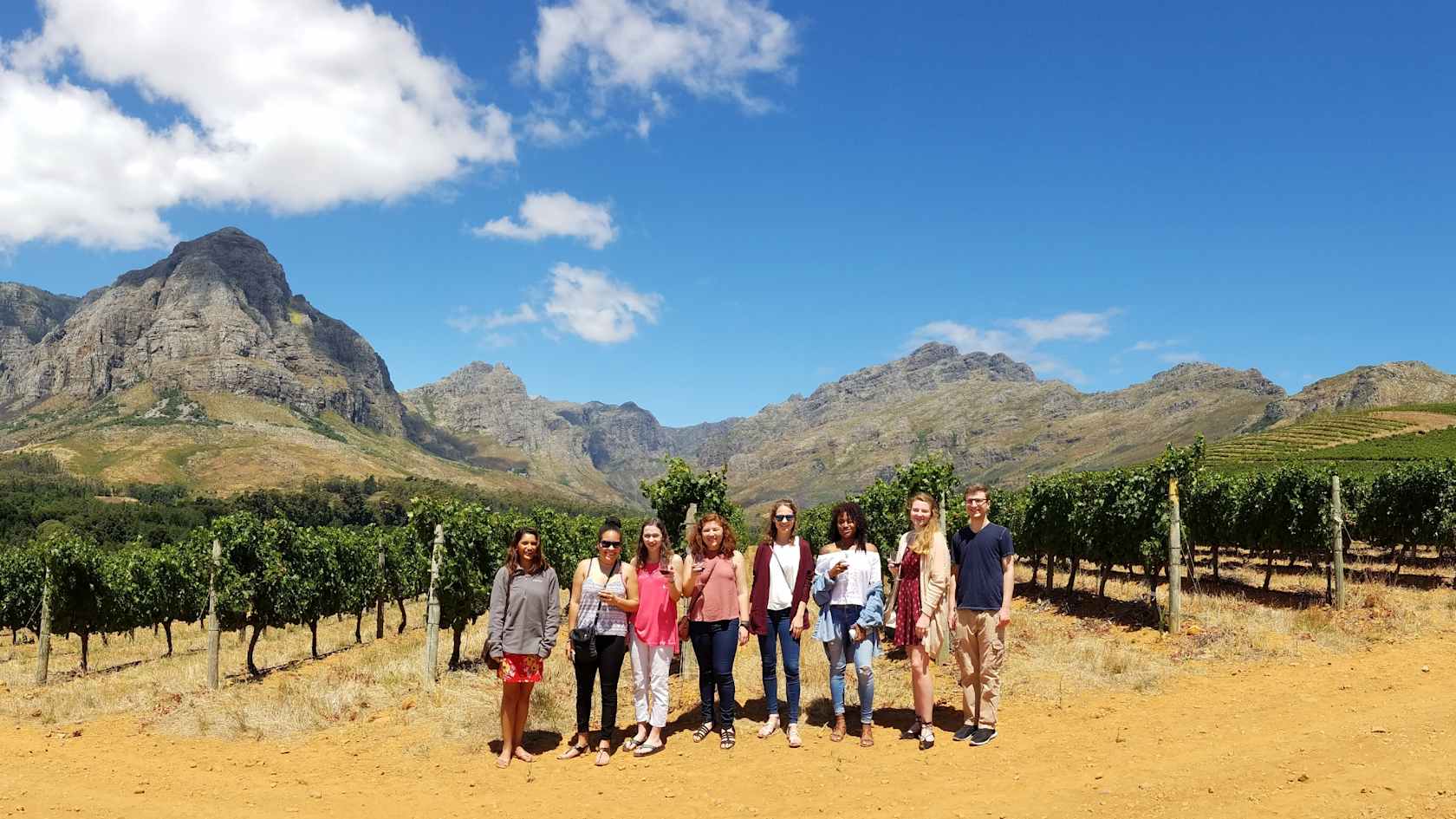 A group of students at a farm in South Africa.