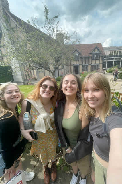 AIFS Abroad May Term students on the Shakespeare's Globe program in London, England.