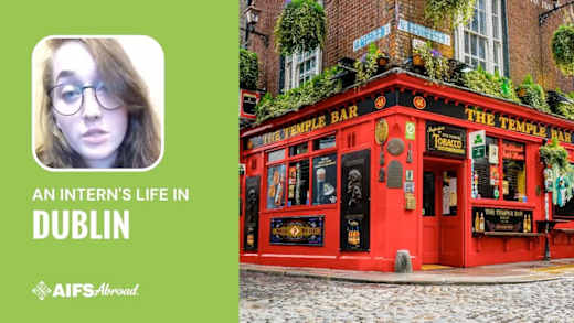 An AIFS Abroad Governent Intern's Live video.