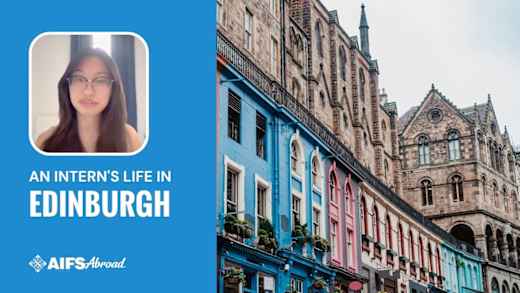 An AIFS Abroad Hospitality Intern's Live video.