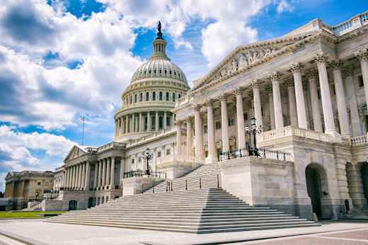 View of the Capitol Building in Washington, DC