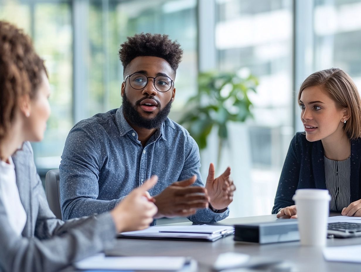 A group of professionals networking at an event.