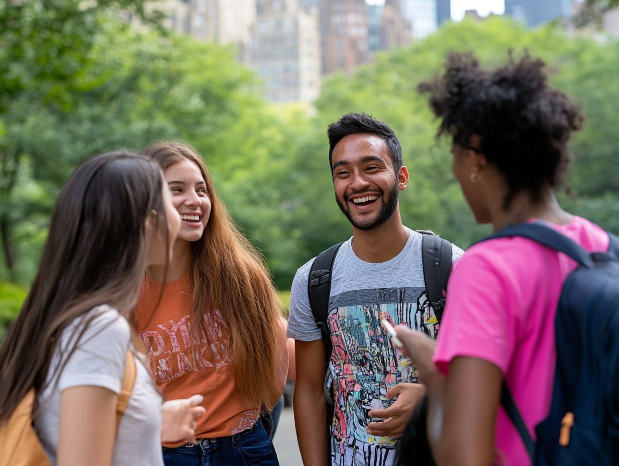 Visual summary of key takeaways for international students in NYC