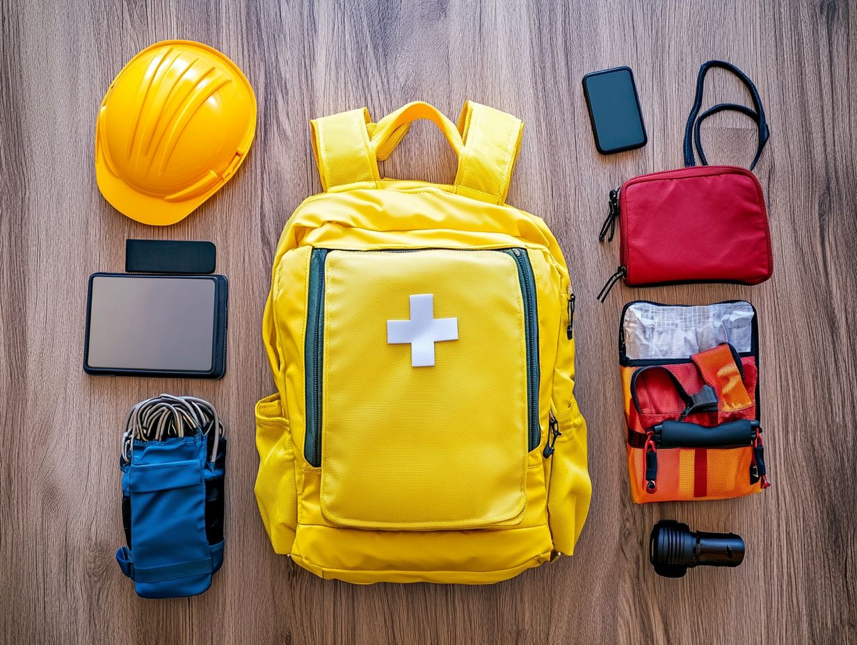 Safety gear items for student travelers