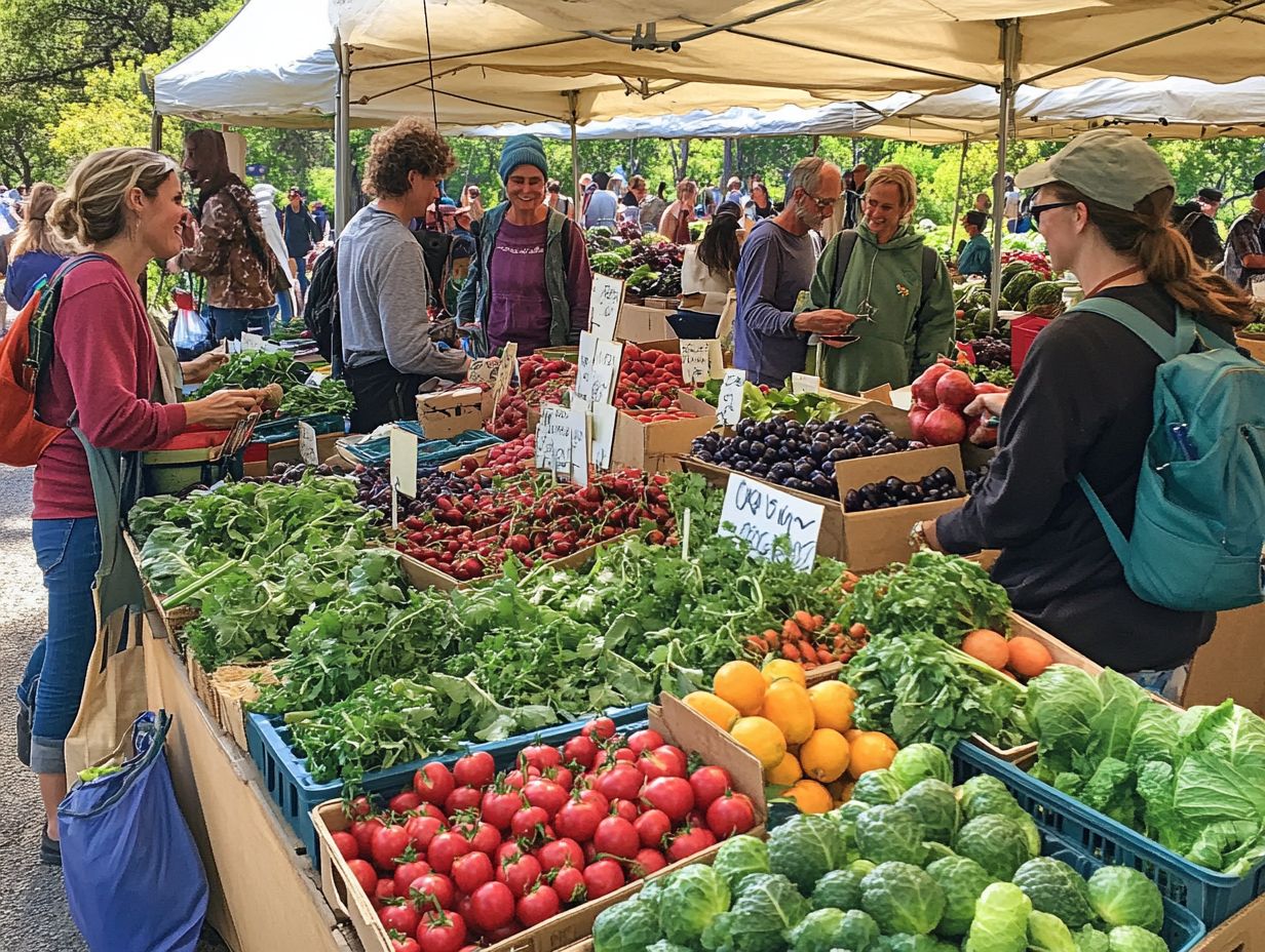 Image illustrating key takeaways for sustainable eating while traveling.