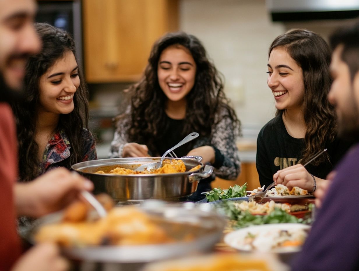 Why is it important for students to adapt to local cuisine?