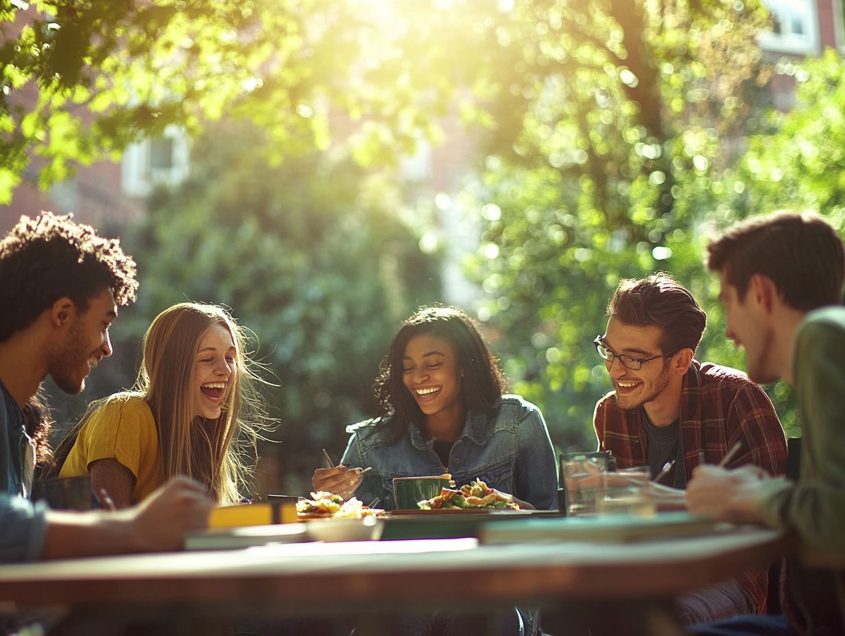 A group of friends having fun while studying abroad