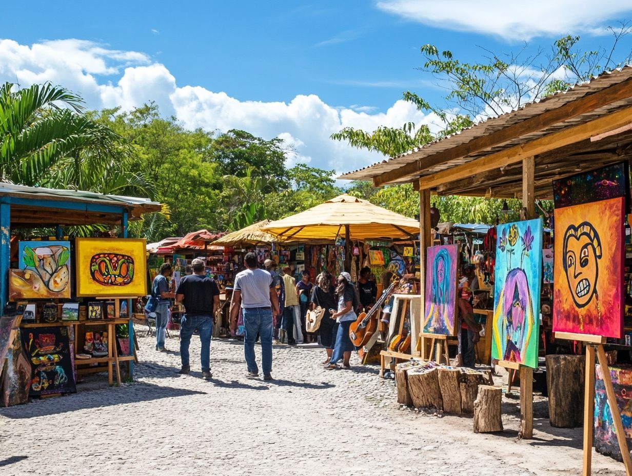 People engaging with local artists at a community event