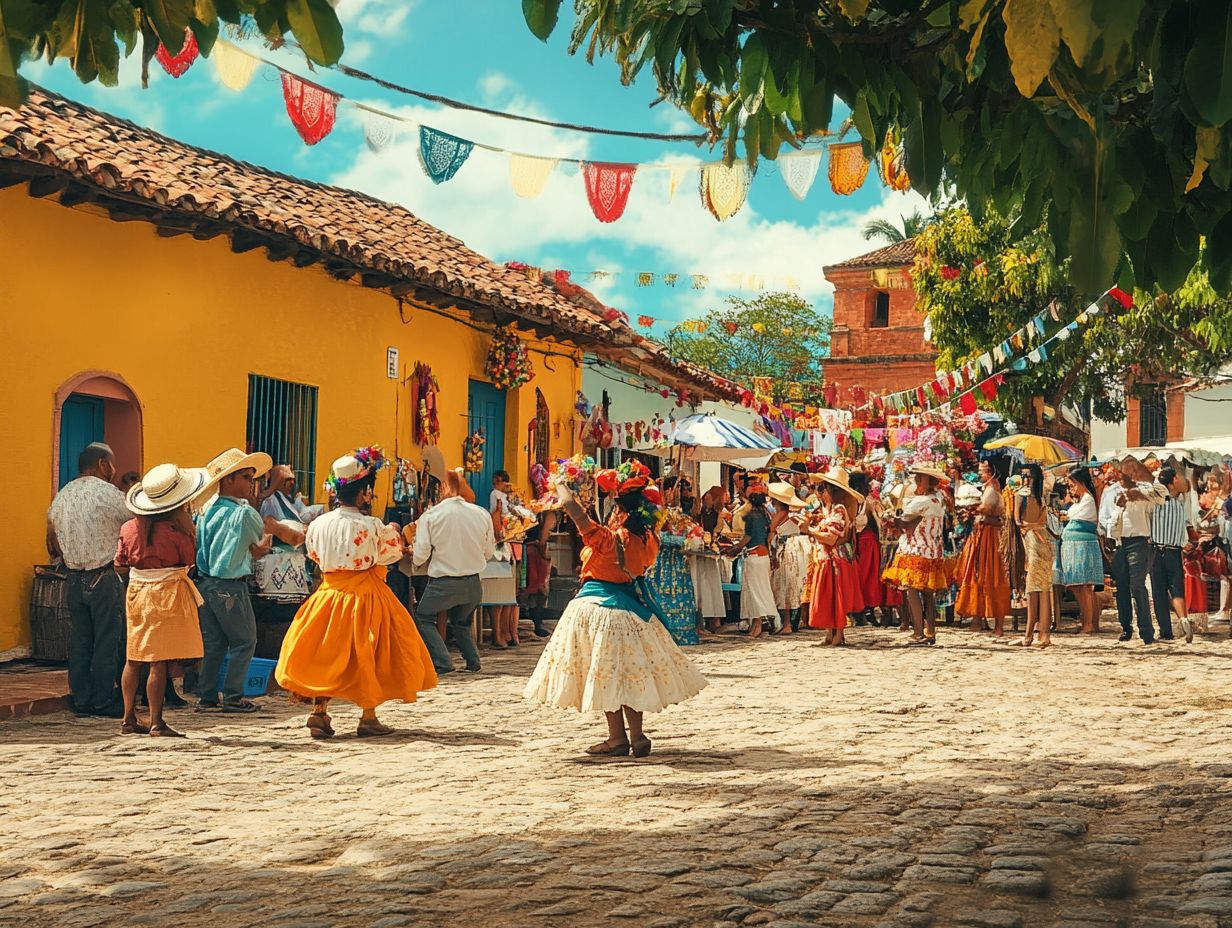 A vibrant display of cultural experiences during local festivities