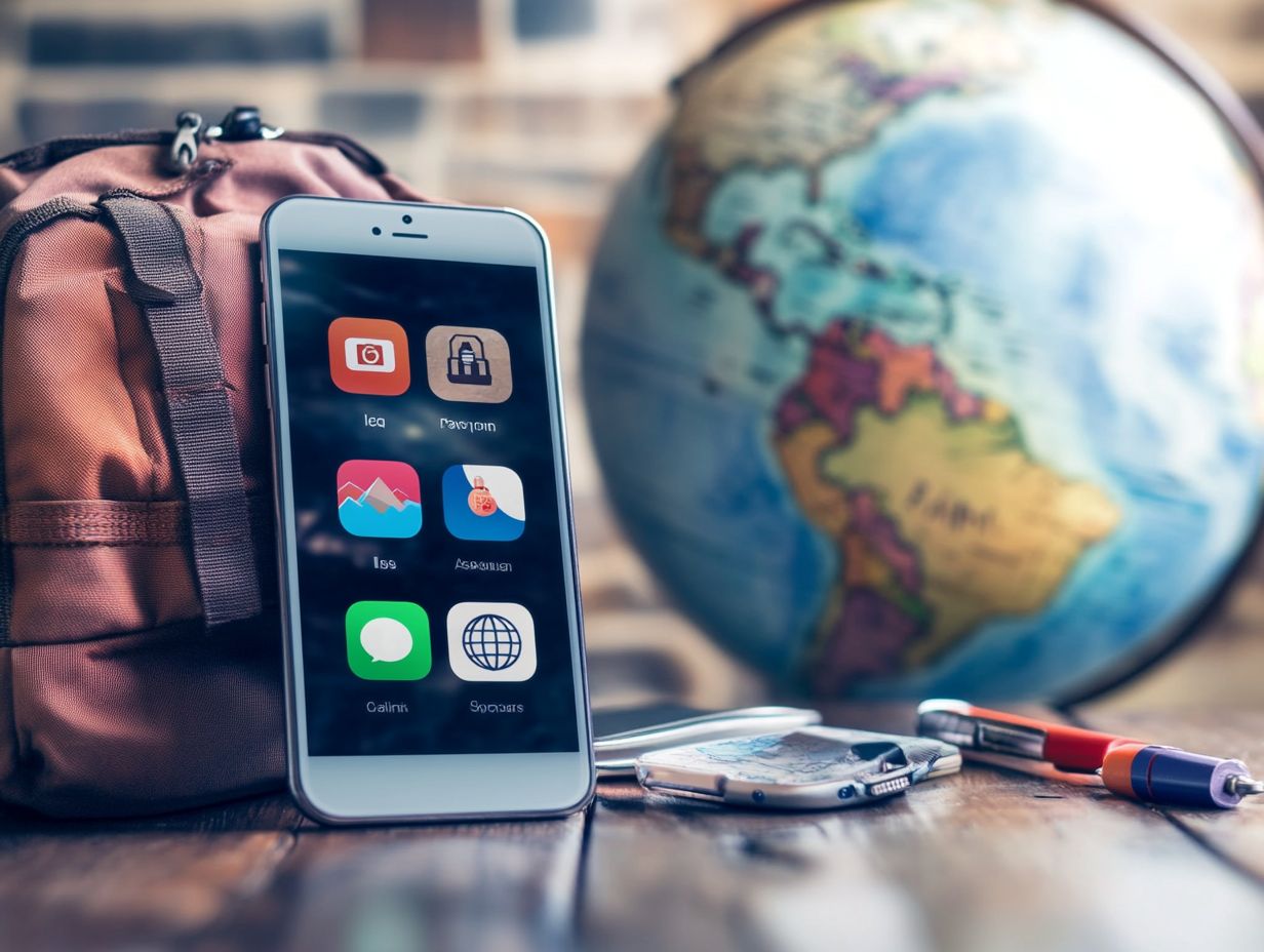 Image depicting essential travel apps for students studying abroad