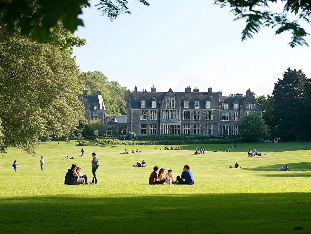 University College Cork showcasing its vibrant campus