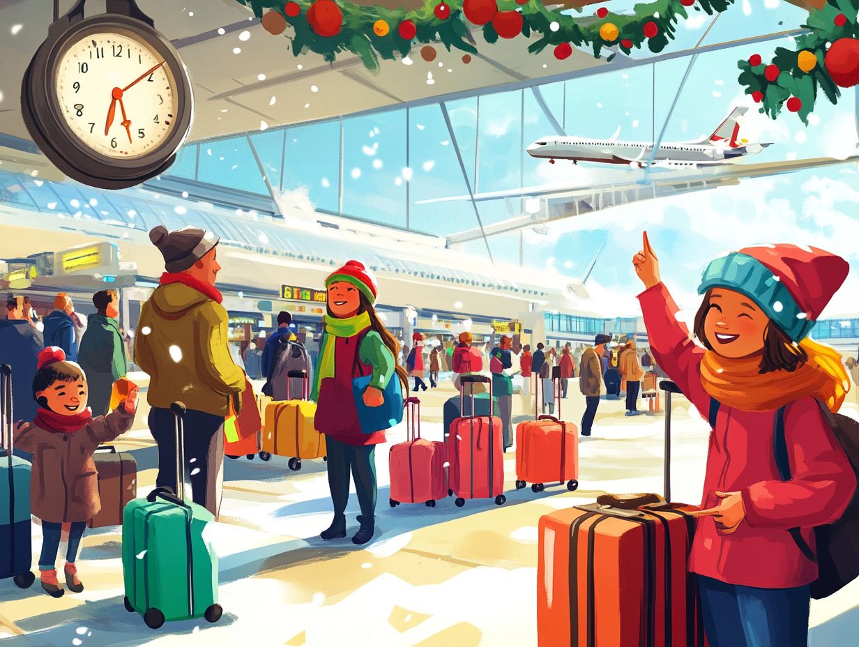 What should I expect at the airport during holiday travel?