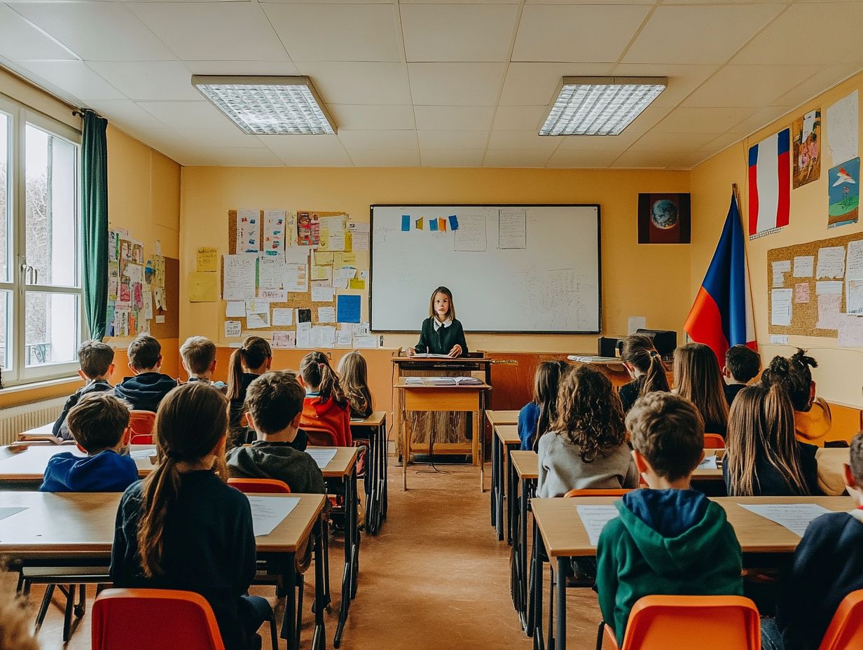 An overview of the primary education system in France with visual representation