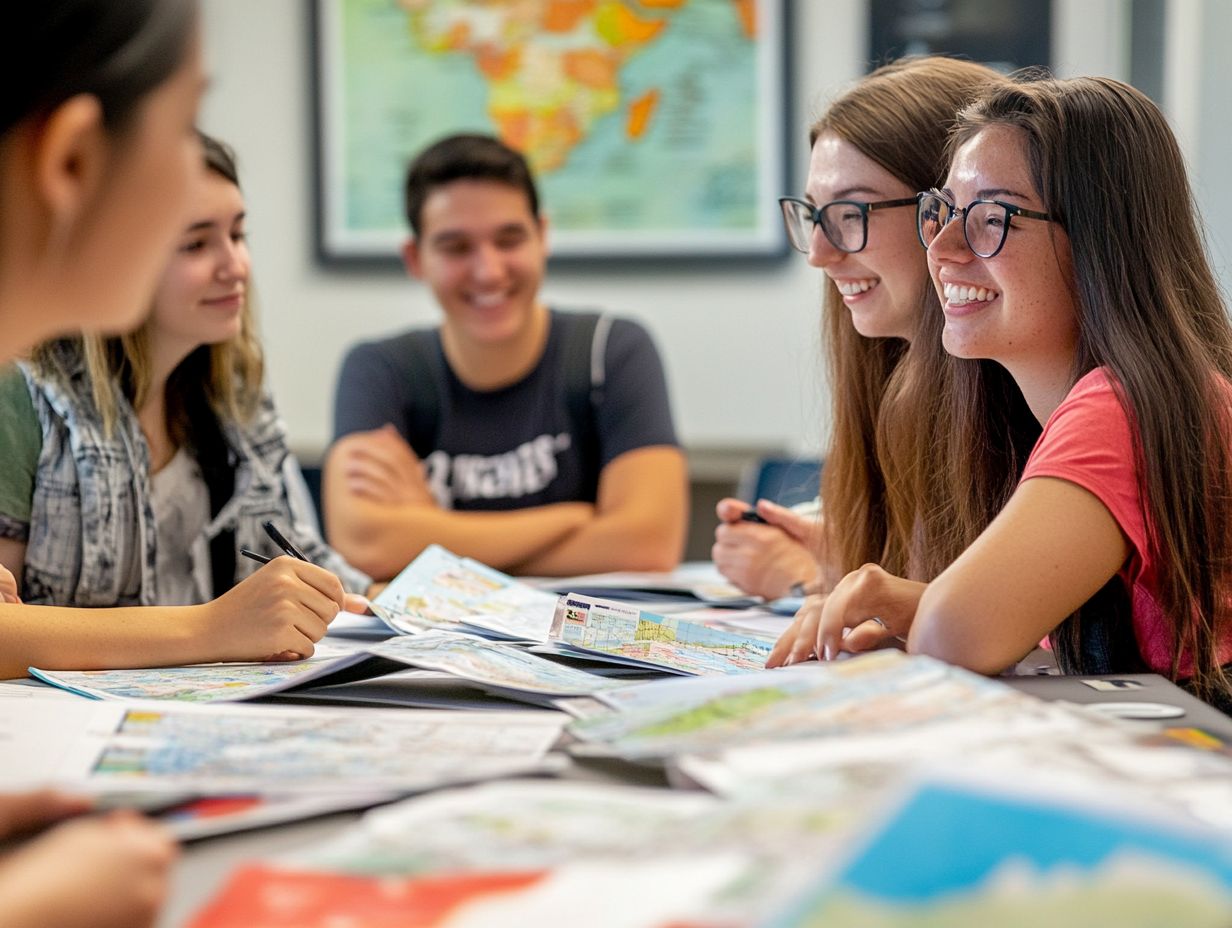 Students participating in a study abroad orientation session