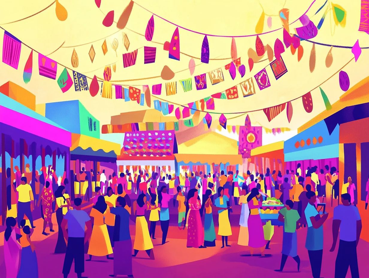 A vibrant local festival scene.